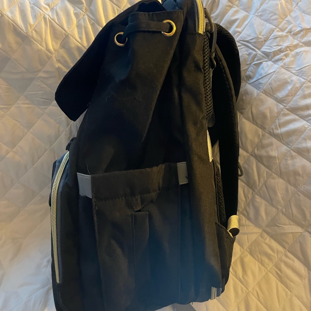 Black Canvas Diaper Bag